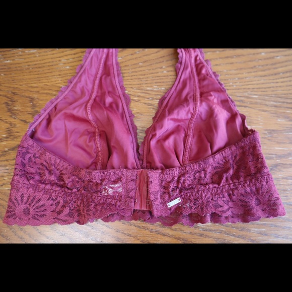 PINK Maroon Halter Bralette - Picture 2 of 3